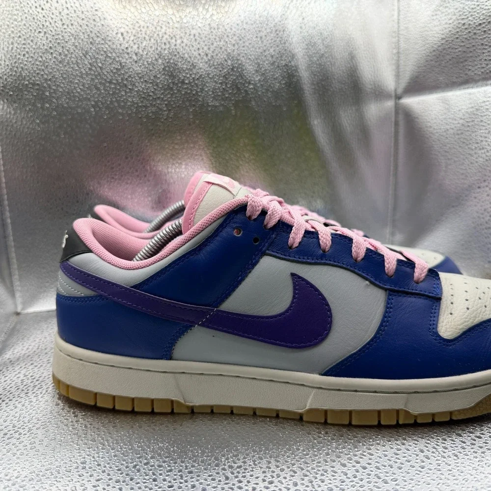 Size 13 Nike Dunk Low Retro ID By Blue White Womens Lace-Up Sneakers‎ FV9524-900